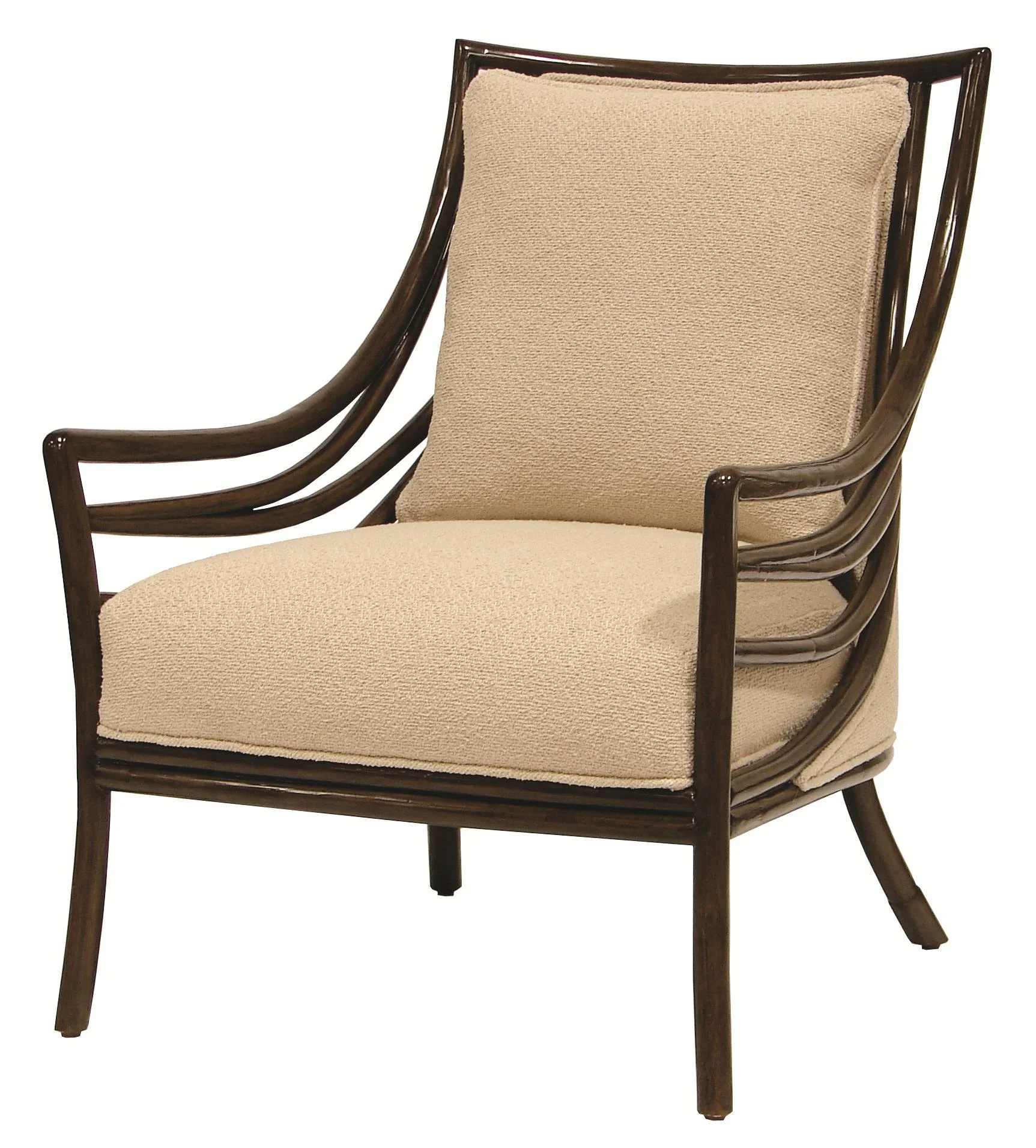 Palecek Accent Chairs by Palecek 716626+844421 Transitional Crescent Lounge Chair Baer's